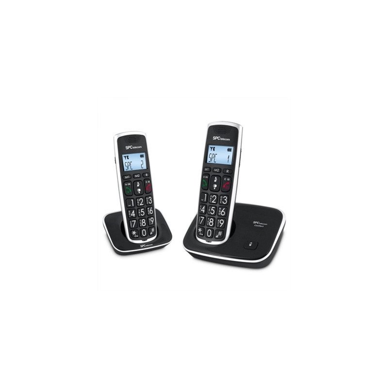 Telefono cordless spc dect comfort kaiser duo nero