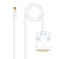 Cable nanocable conversor mini dp a dvi mini dp - m -  dvi - m blanco 2.0 m