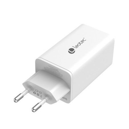 Leotec LECSPH65W3W adattatore e invertitore Auto 65 W Bianco