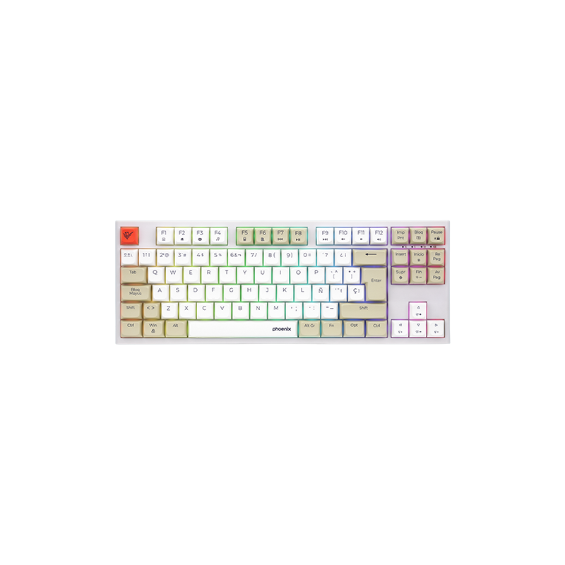 Tastiera gaming royal pbt meccanica bianca