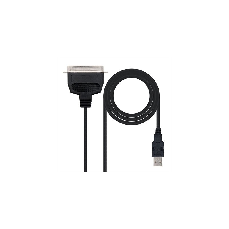 Conversor nanocable usb a paralelo impresora - tipo a - m - cn36(ieee1284) - m - negro - 1.5m