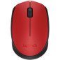 Mouse raton logitech m171 optico wireless inalambrico rojo