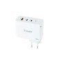 Cargador de pared tooq gan 2 x usb tipo 1 x usb tipo a 100w