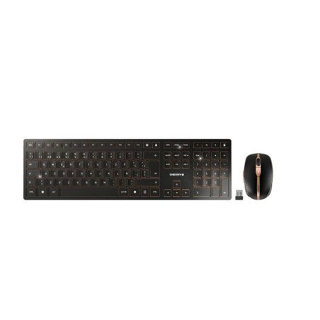 CHERRY DW 9100 SLIM tastiera Mouse incluso Universale RF senza fili + Bluetooth QWERTY Spagnolo Nero