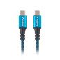 Cable usb tipo c lanberg 0.5m -  macho - macho -  negro - azul