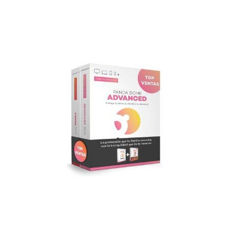 Antivirus panda advanced 2 dispositivos 1 ao+ family bundle caja
