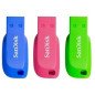 Memoria usb 2.0 sandisk 32gb cruzer blade pack 3 azul - verde - rosa