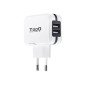 Cargador pared usb tooq tqwc - 11s02wt 2xusb 3.4 blanco
