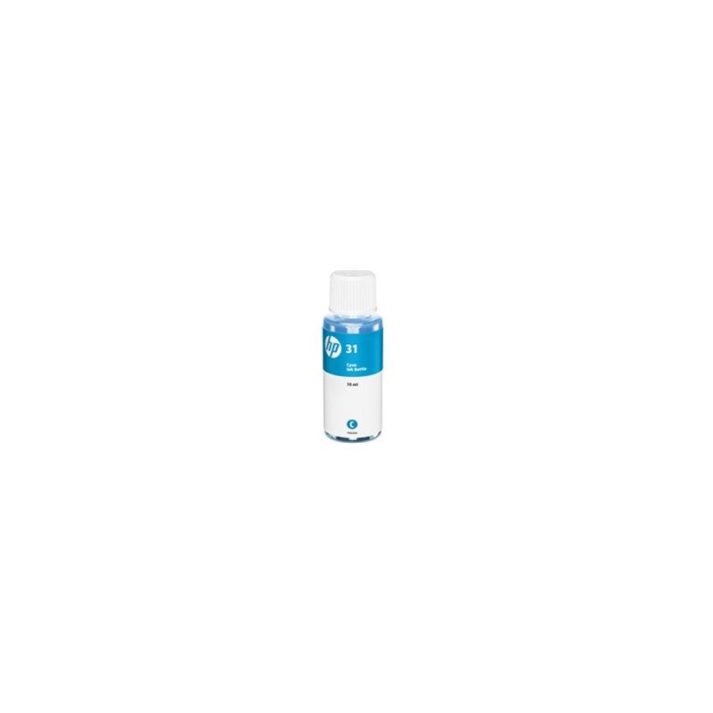 Botella tinta hp 31 cian 70ml 8000 paginas