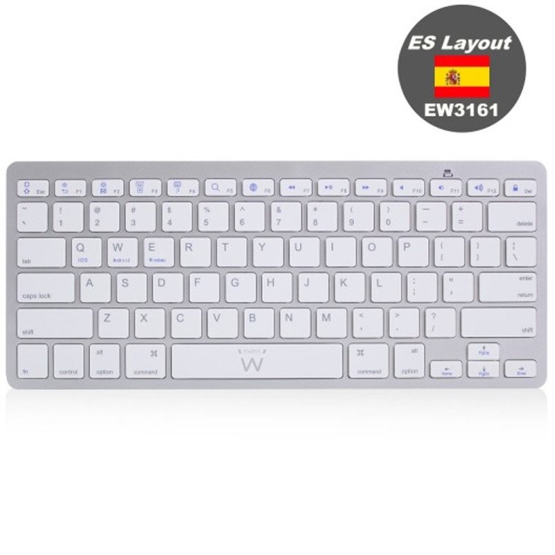 Teclado ultradelgado bluetooth ewent ew3161 para tablet formato espaa