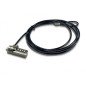 Cable de seguridad coneptronic para portatiles 1.8m combinacion