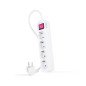 Regleta 4 tomas 1.4m con interruptor nanocable blanco 4 tomas -  250v -  proteccion