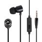 Auriculares phoenix de botn con microfono manos libres colgar y descolgar en cable conector jack 3.5 color negro