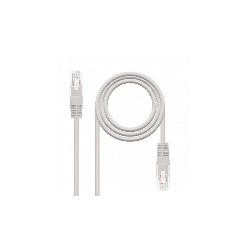 Cable red nanocable latiguillo rj45 utp cat6 5m gris