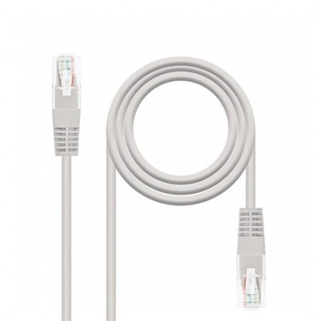 Cable red nanocable latiguillo rj45 utp cat6 5m gris