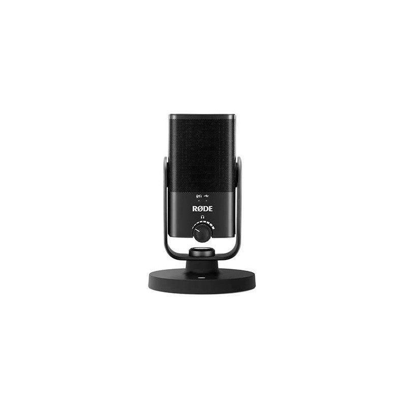 Microfono estudio rode nt - usb mini usb - c - 121db - 20hz - jack 3.5mm - base incluida - negro