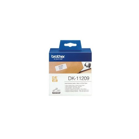 Etiquetas papel precortada brother dk11209 29 x 62 mm 400e ql - 500a ql - 500bw ql - 560 ql - 570 ql - 580n ql - 1050