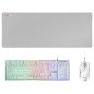 Kit teclado + raton mars gaming mcpx rgb blanco + alfombrilla