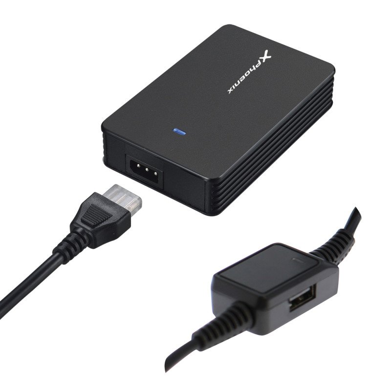 Adaptador cargador de corriente universal automatico  phoenix 40w  (incluye 5 conectores)  para portatiles y netbooks con puerto