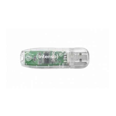 Memoria usb 2.0 intenso rainbow 32gb transparente