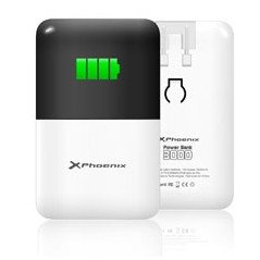 Cargador ac + bateria portatil 2 en 1  phoenix power bank 3000 ma  ipad - iphone - tablet - moviles - smartphones - mp4 - gps - 