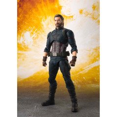 Figura Tamashi Nations Marvel Avengers Infinity War Capitan America 16 cm set di effetti speciali