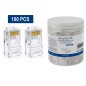Conector rj45 ewent im1205 cat.6 u - utp para cable redondo 100 unidades