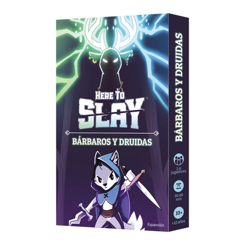 Juego de mesa here to slay expansion barbaros y druidas edad recomendada 10 aos