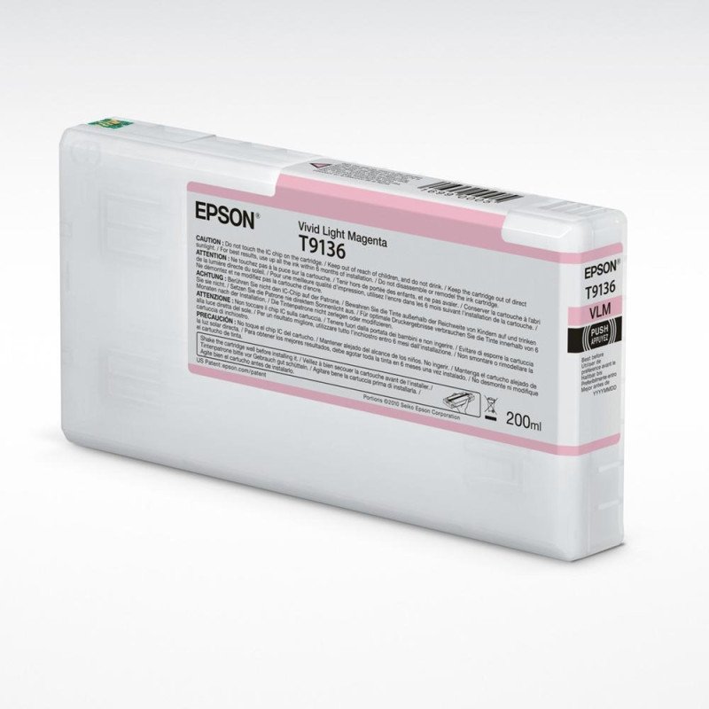 Cartucho tinta epson t9136 light magenta 200ml