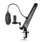 Kit microfono phoenix streamcast pro gaming conector usb - brazo articulado - filtro antipop y montura antivibracin