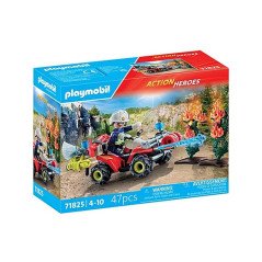 Playmobil PLM POMPIER QUAD ARBUSTES ENFLAMMES