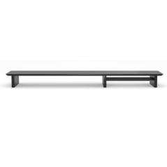 Phoenix Harmony supporto rialzato per monitor in legno per scrivania nero con vassoio rivestito in feltro