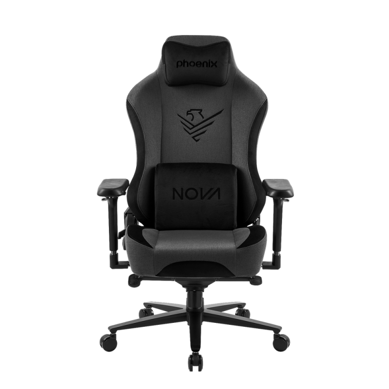 Phoenix nova silla gaming alta gama fabricada en tela gris