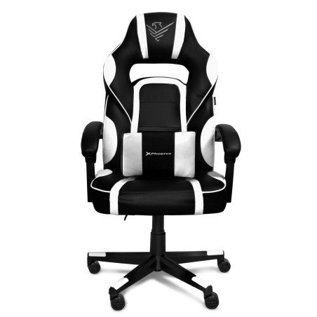 Sedia gaming Phoenix Trophy in pelle PU bianca
