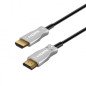 Cable hdmi ewent 4k uhd fibra optica hibrido 10m -  macho -  macho