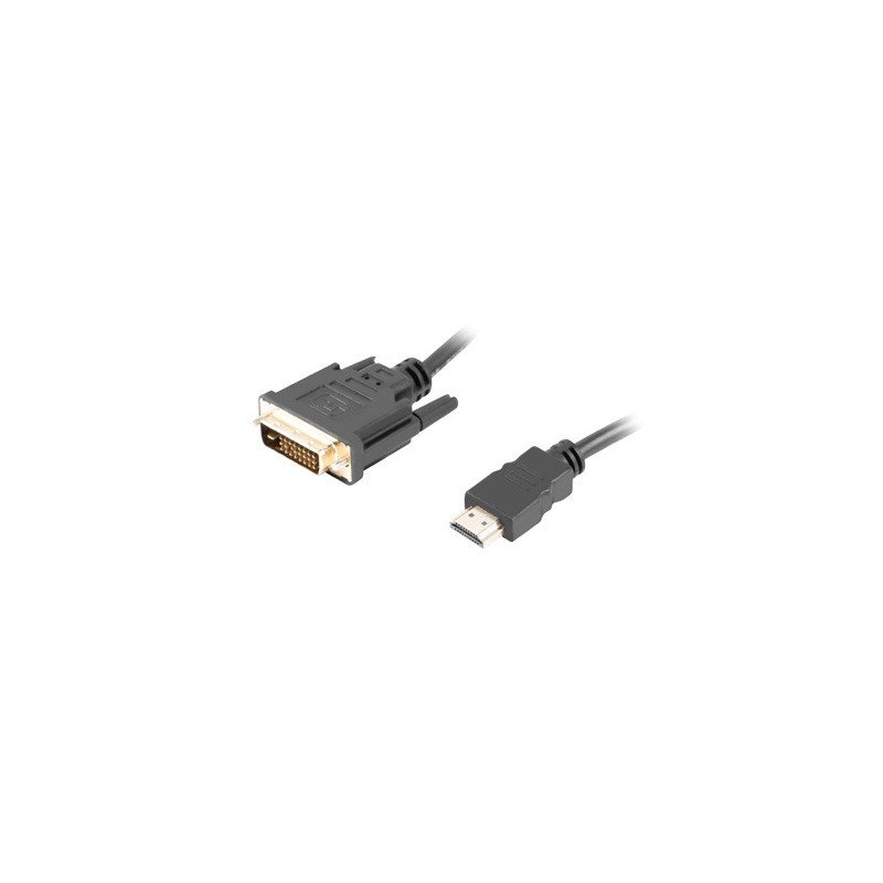 Cable hdmi lanberg macho -  dvi - d 24+1 macho 4k dual link 3m negro