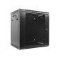 Armario lanberg mural rack 19 pulgadas 12u - 600x450 flat pack v2 negro