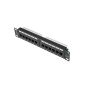 Patch panel lanberg 12 puertos 1u 10 pulgadas cat.6 negro