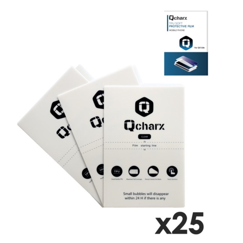 Lamine di protezione frontali qcharx idrogel hd qx1 lite 25 unità
