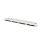 Patch panel lanberg cat.6 utp 24 puertos 0.5u rack 19 gris