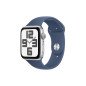 Smartwatch apple watch se gps 44mm silver aluminium denim sport band s - m