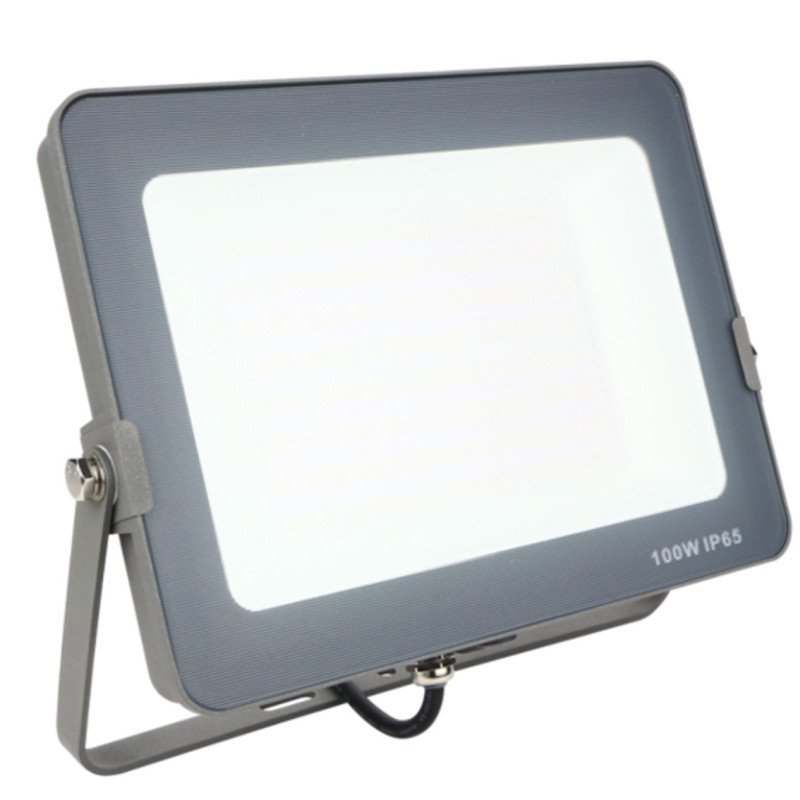 Faretto proiettore a led IPS 65 100w 5700k luce fredda 8.000lm grigio
