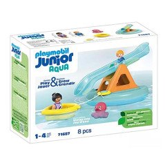 Playmobil junior aqua: isla de bao con tobogn
