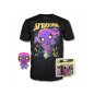 Pop & tee marvel spiderman black light funko + camiseta talla xl