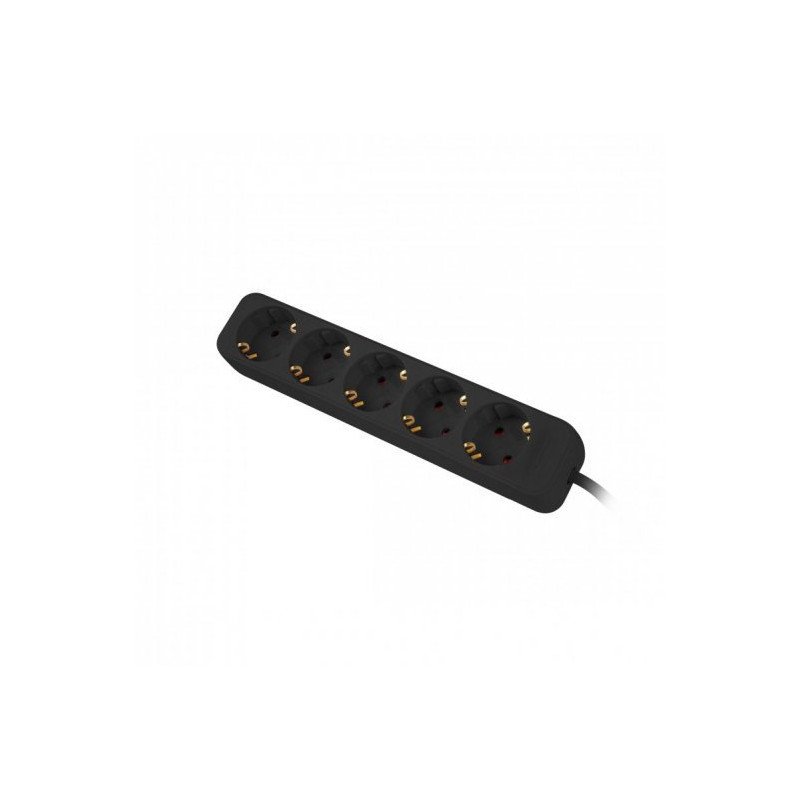 Regleta lanberg 5 tomas schuko negra 3m