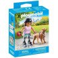 Playmobil patinadora con retriever