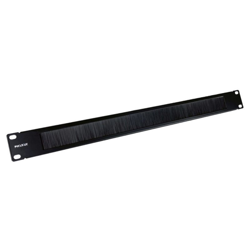 Guia de cable con cepillo phasak para rack 19 pulgadas