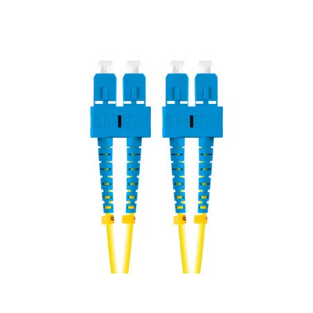 Latiguillo fibra 5m lanberg mono sc - upc - sc - upc duplex g657a1 lszh amarillo