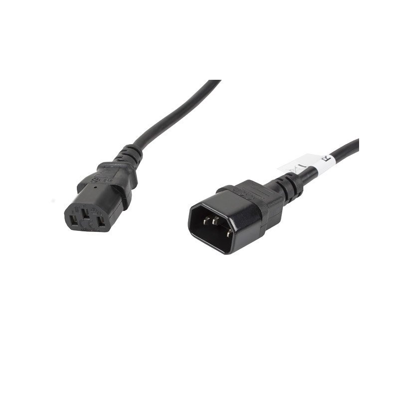 Cable alargador lanberg alimentacion cpu iec320 c13 h -  iec320 c14 m vde 5m
