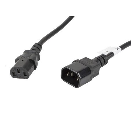 Cable alargador lanberg alimentacion cpu iec320 c13 h -  iec320 c14 m vde 5m